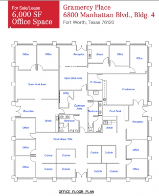 Floor Plan 6800 MANHATTAN BLVD, BUILDING 4 FORT WORTH, TX 76120